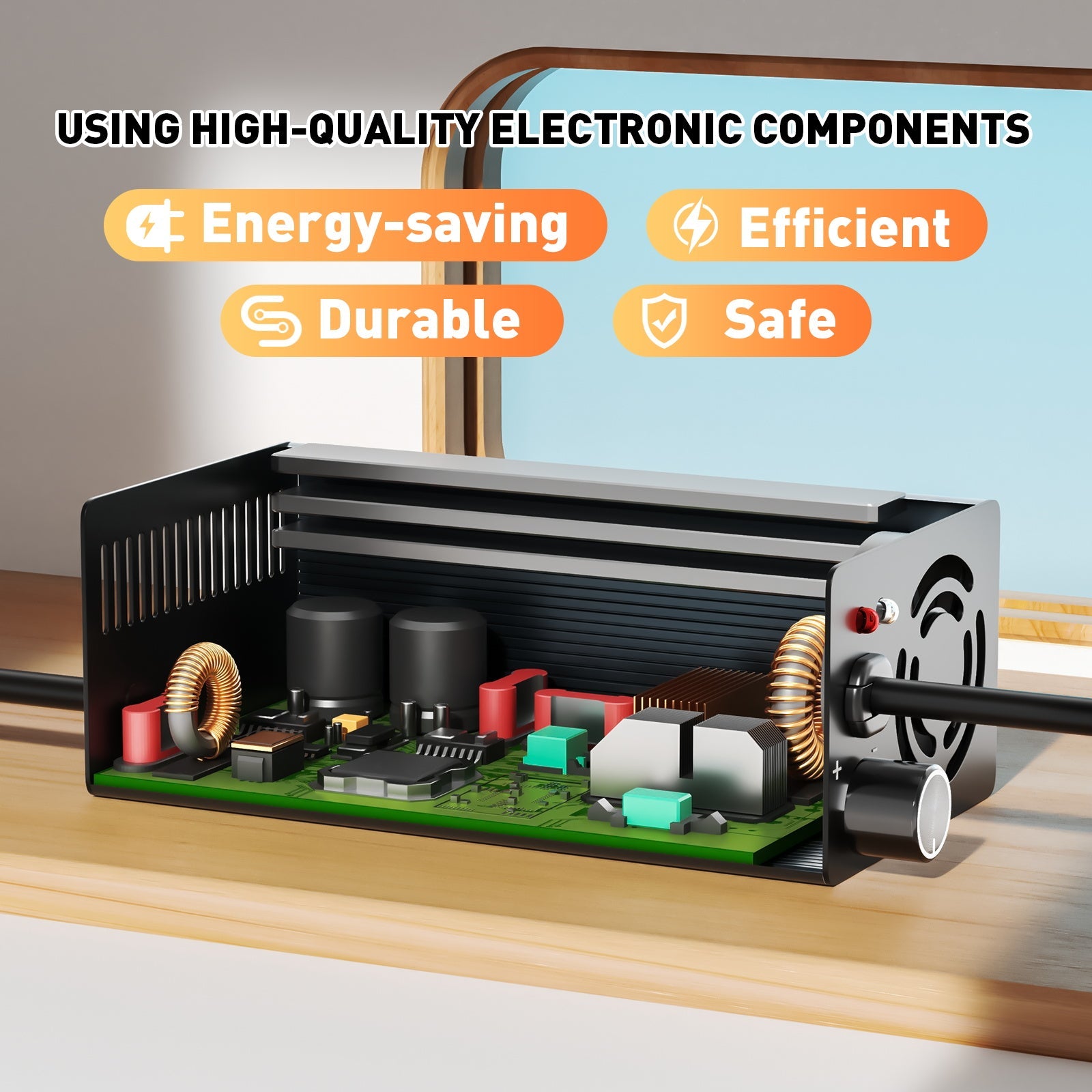 Suraziki 58.8V 1-8A current adjustable lithium battery charger for 14S 51.8V 52V Li-ion / ternary lithium / polymer battery, Ebike Scooter Battery Charger